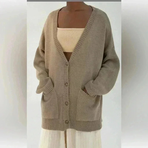 Monica Cordera Chunky Cardigan ivory. - Picture 1 of 15